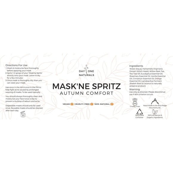 Maskne Spritz! Autumn Comfort Acne Fighting 2oz - Picture 4 of 6